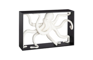 Phillips Collection Octo Console Table With Captivating Octopus Design, Unique Resin Art, Perfect For Stylish Interiors White,Black Resin Ph115679