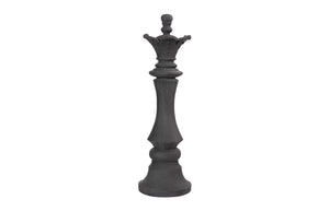 Phillips Collection Queen Chess Sculpture, Artisan-grade Cast Stone Piece For Indoor And Outdoor Game Lovers Black Resin Composite Ph115681
