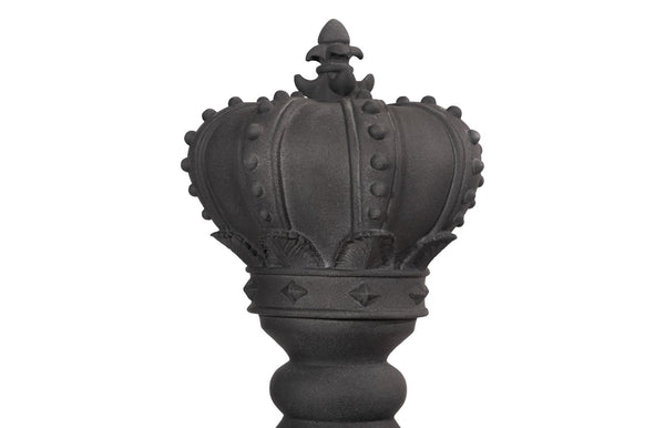 Phillips Collection King Chess Sculpture – Elegant Cast Stone Art Piece For Indoor And Outdoor Chess Enthusiasts Black Resin Composite Ph115682