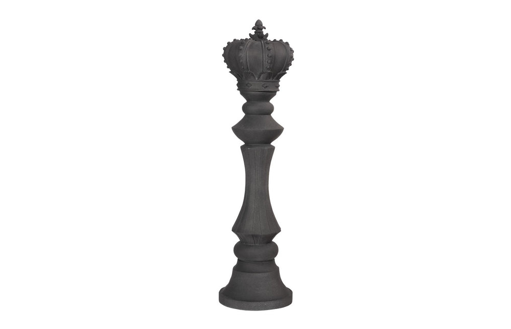 Phillips Collection King Chess Sculpture – Elegant Cast Stone Art Piece For Indoor And Outdoor Chess Enthusiasts Black Resin Composite Ph115682