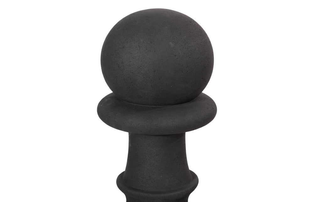 Phillips Collection Pawn Chess Sculpture - Elegant Handcrafted Black Stone Art for Indoor & Outdoor Spaces, 36" Tall PH115684