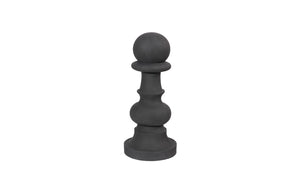 Phillips Collection Pawn Chess Sculpture - Elegant Handcrafted Black Stone Art for Indoor & Outdoor Spaces, 36" Tall PH115684