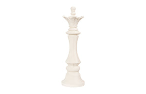 Phillips Collection Queen Chess Sculpture, Artisan-grade Cast Stone Piece For Indoor And Outdoor Game Lovers White Resin Composite Ph115685