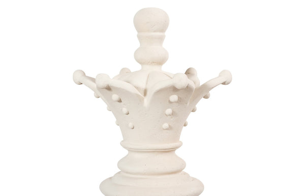 Phillips Collection Queen Chess Sculpture, Artisan-grade Cast Stone Piece For Indoor And Outdoor Game Lovers White Resin Composite Ph115685