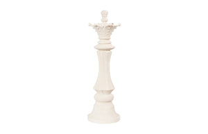 Phillips Collection Queen Chess Sculpture, Artisan-grade Cast Stone Piece For Indoor And Outdoor Game Lovers White Resin Composite Ph115685