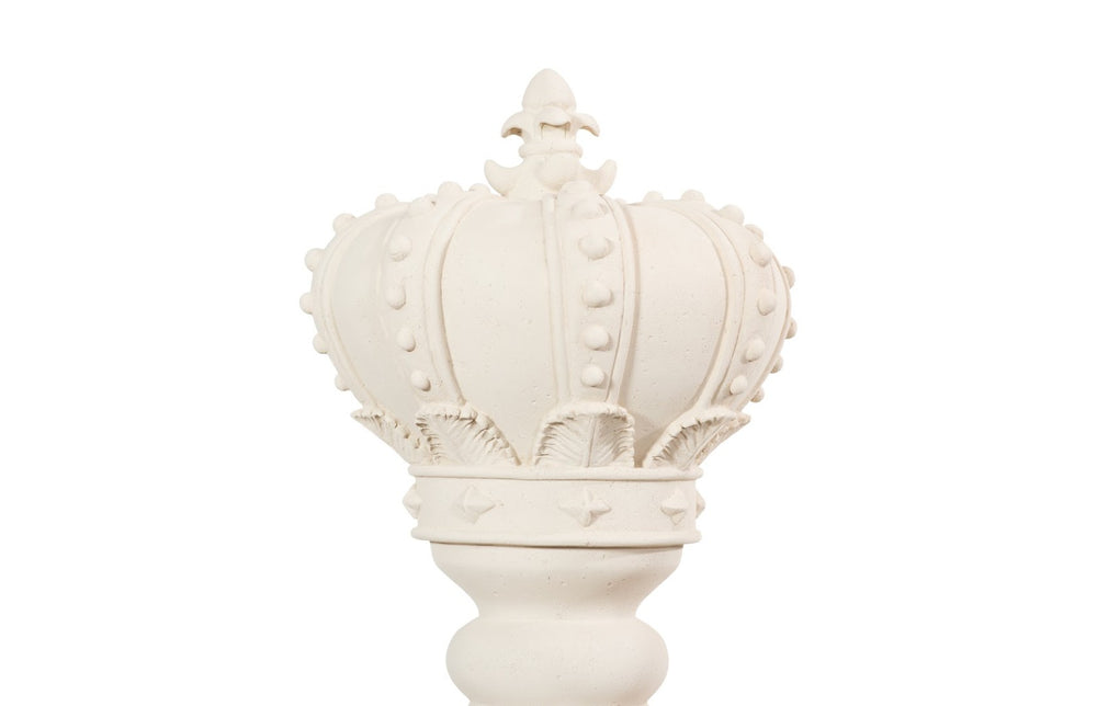 Phillips Collection King Chess Sculpture - Elegant Handcrafted White Resin Art for Indoor & Outdoor Décor Focal Point PH115686