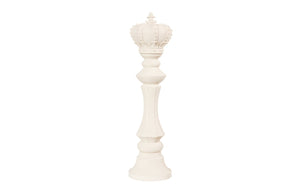 Phillips Collection King Chess Sculpture – Elegant Cast Stone Art Piece For Indoor And Outdoor Chess Enthusiasts White Resin Composite Ph115686