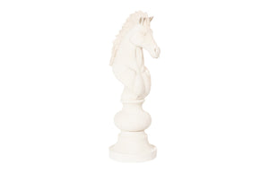 Phillips Collection Knight Chess Sculpture, Artisan-grade Cast Stone Piece For Indoor/Outdoor Game Enthusiasts White Resin Composite Ph115687