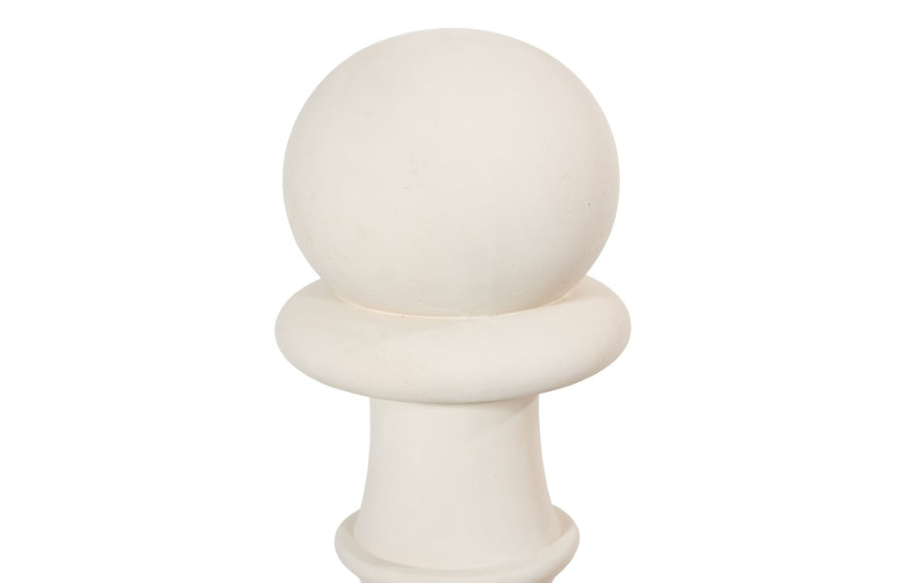 Phillips Collection Pawn Chess Sculpture - Artisan-grade Cast Stone Piece For Indoor Or Outdoor Game Lovers' Decor White Resin Composite Ph115688