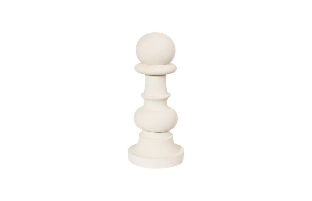 Phillips Collection Pawn Chess Sculpture - Artisan-grade Cast Stone Piece For Indoor Or Outdoor Game Lovers' Decor White Resin Composite Ph115688