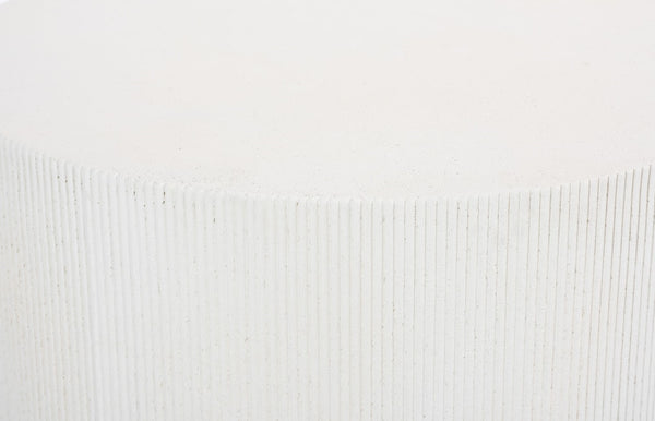 Phillips Collection Groovy Coffee Table – Modern White Stone Design With Unique Groove Edges For Indoor And Outdoor Use White Resin Ph115692