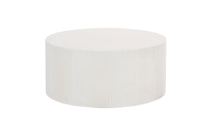 Phillips Collection Groovy Coffee Table – Modern White Stone Design With Unique Groove Edges For Indoor And Outdoor Use White Resin Ph115692