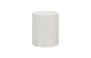 Phillips Collection Groovy Side Table - Chic White Stone Accent for Indoor & Outdoor Use, Easy to Clean, Versatile Design PH115693