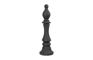 Phillips Collection Bishop Chess Sculpture - Elegant Indoor/Outdoor Accent Piece for Timeless Style and Durability Cast Stone Black PH115695