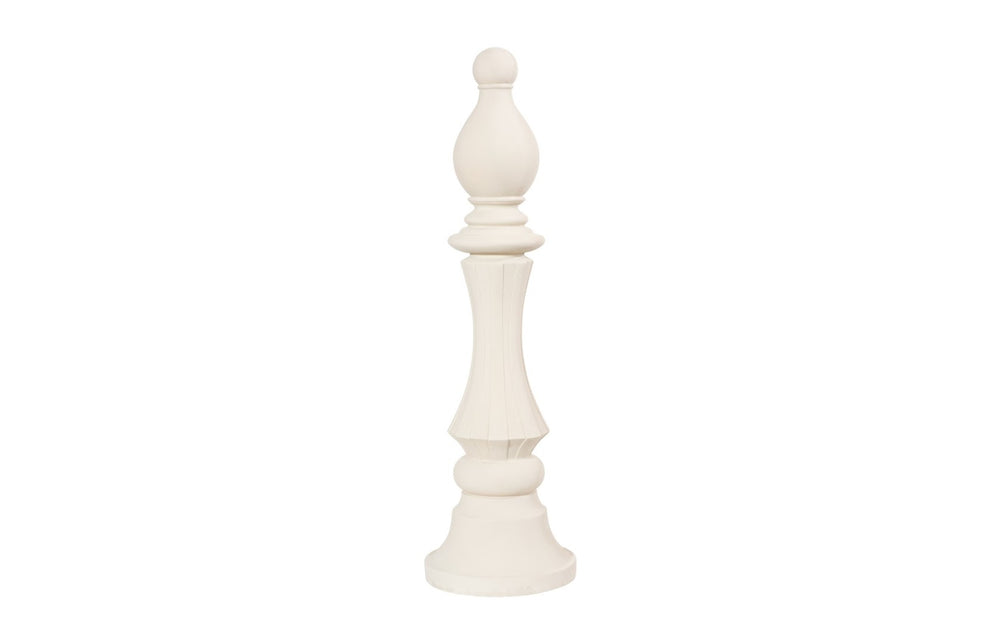 Phillips Collection Bishop Chess Sculpture - Artisan-grade Resin And Crushed Stone For Indoor Or Outdoor Display White Resin Composite Ph115696