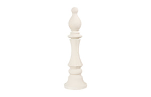 Phillips Collection Bishop Chess Sculpture - Elegant Indoor/Outdoor Accent Piece for Timeless Style and Durability Cast Stone White PH115696