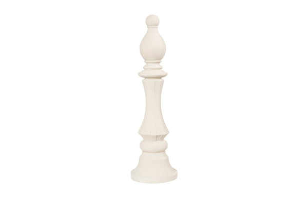 Phillips Collection Bishop Chess Sculpture - Elegant Indoor/Outdoor Accent Piece for Timeless Style and Durability Cast Stone White PH115696
