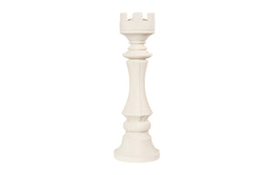 Phillips Collection Rook Chess Sculpture - Elegant Resin-Composite Design for Indoor and Outdoor Garden Decor Cast Stone White PH115697