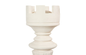 Phillips Collection Rook Chess Sculpture - Elegant Resin-Composite Design for Indoor and Outdoor Garden Decor Cast Stone White PH115697