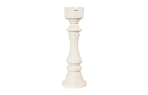 Phillips Collection Rook Chess Sculpture - Elegant Resin-Composite Design for Indoor and Outdoor Garden Decor Cast Stone White PH115697