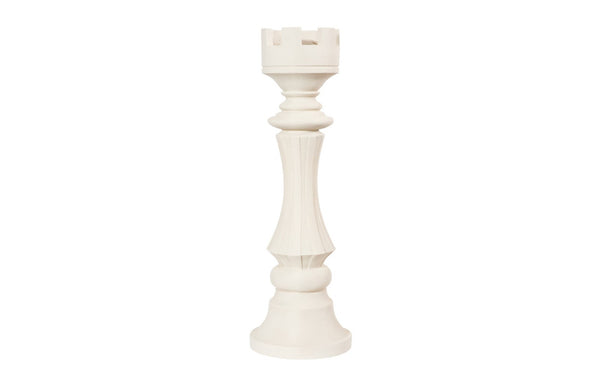 Phillips Collection Rook Chess Sculpture - Elegant Resin-Composite Design for Indoor and Outdoor Garden Decor Cast Stone White PH115697