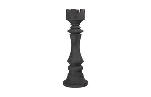 Phillips Collection Rook Chess Sculpture - Elegant Resin-Composite Design for Indoor and Outdoor Garden Decor Cast Stone Black PH115698
