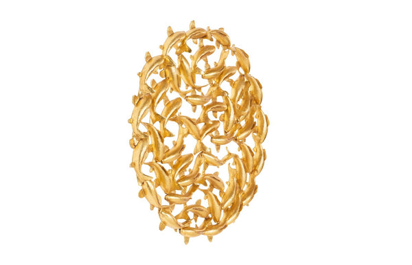 Phillips Collection Koi Wall Art Sculpture in Radiant Gold Leaf – Elegant Decorative Accent for Tranquil Spaces PH115920