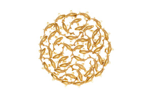 Phillips Collection Koi Wall Art Sculpture in Radiant Gold Leaf – Elegant Decorative Accent for Tranquil Spaces PH115920