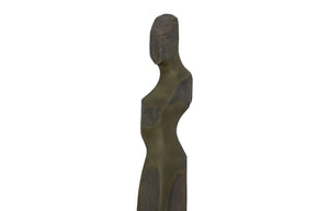 Phillips Collection Cast Elegant Women Wall Art Sculpture - Abstract Female Silhouette in Splinter Stone Finish Decor PH116043