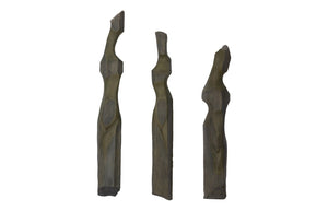 Phillips Collection Cast Sculptural Wall Art - Elegant Abstract Female Form in Weathered Stone Finish for Home Décor Splinter Stone Finish PH116044