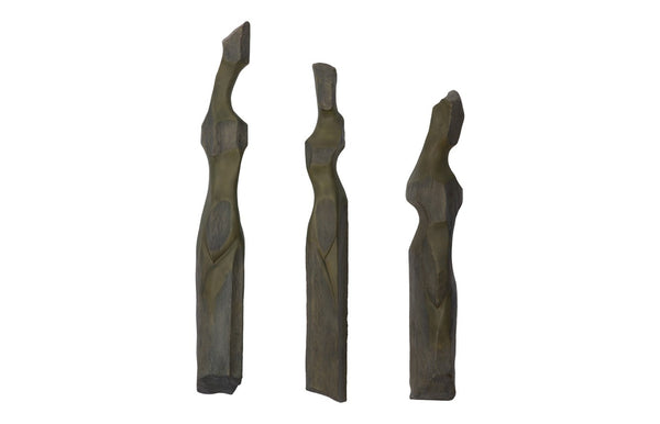 Phillips Collection Cast Sculptural Wall Art - Elegant Abstract Female Form in Weathered Stone Finish for Home Décor Splinter Stone Finish PH116044