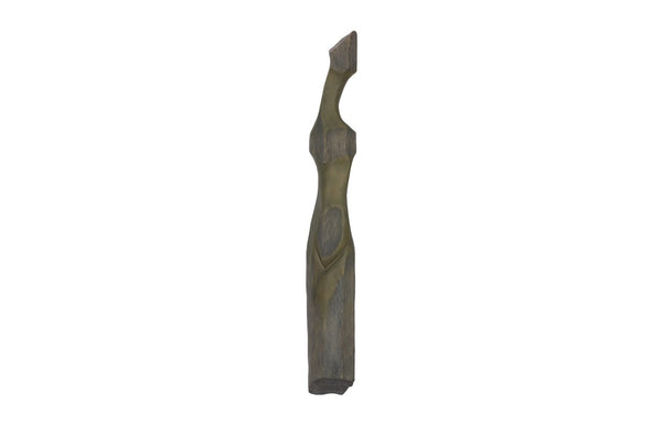 Phillips Collection Cast Sculptural Wall Art - Elegant Abstract Female Form in Weathered Stone Finish for Home Décor Splinter Stone Finish PH116044