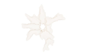 Phillips Collection Contour Cast Organic Flower Wall Art - Lightweight Whitestone Design For Indoor & Outdoor Spaces Off White Resin Ph116132