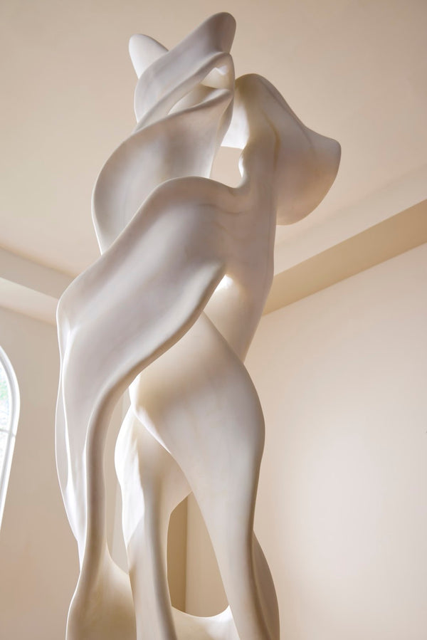 Phillips Collection Cast Dancing Sculpture - Elegant Resin Art Piece with Organic Movement for Modern Interiors Coupé, Faux Bleached PH116158