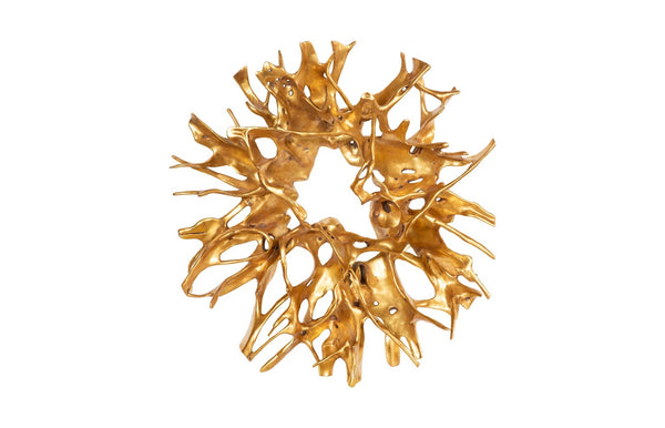 Phillips Collection Cast Root Wall Decor - Nature-inspired Art Piece For Stylish Home Decor And Unique Wall Accent Gold Resin Ph116916