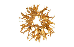 Phillips Collection Cast Resin Root Sculpture Hand Finished Gold Leaf Statement Art for Living Rooms PH116916
