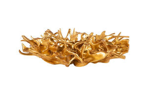 Phillips Collection Cast Root Coffee Table - Nature-inspired Art Piece For Elegant Living Spaces And Unique Décor Gold Resin Ph117056