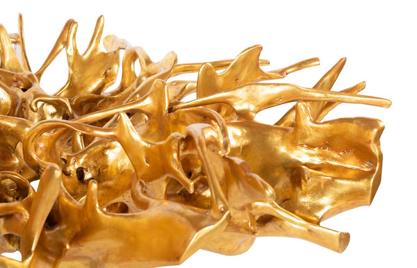 Phillips Collection Cast Root Coffee Table - Nature-inspired Art Piece For Elegant Living Spaces And Unique Décor Gold Resin Ph117056