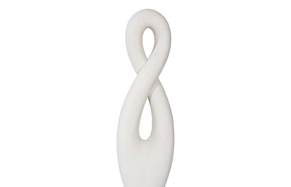 Phillips Collection Twisted Sculpture: Striking Abstract Art Piece For Modern Outdoor Spaces With Elegant Finish Off White Resin Ph117184