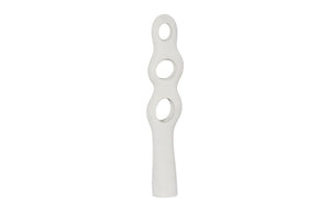 Phillips Collection Triple Interlocking Circle Tall Resin Sculpture with Aged Stone Finish for Patio or Entryway PH117185