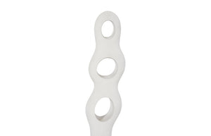 Phillips Collection Triple Interlocking Circle Tall Resin Sculpture with Aged Stone Finish for Patio or Entryway PH117185