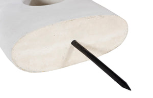 Phillips Collection Male Sculpture - Monumental Art Piece Celebrating Strength And Masculinity For Outdoor Display Off White Resin Ph117187