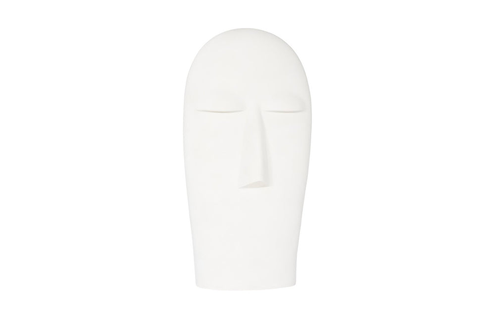Phillips Collection Emerging Face Sculpture - Classical Cycladic Design in Roman Stone for Garden and Interior Decor Large PH117189