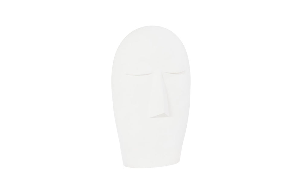 Phillips Collection Emerging Face Sculpture - Timeless Cycladic Elegance In Durable Resin For Modern Outdoor Spaces Off White Resin Ph117190