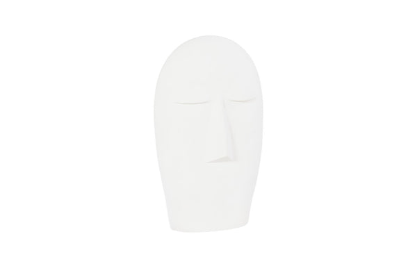 Phillips Collection Emerging Face Sculpture - Timeless Cycladic Elegance In Durable Resin For Modern Outdoor Spaces Off White Resin Ph117190