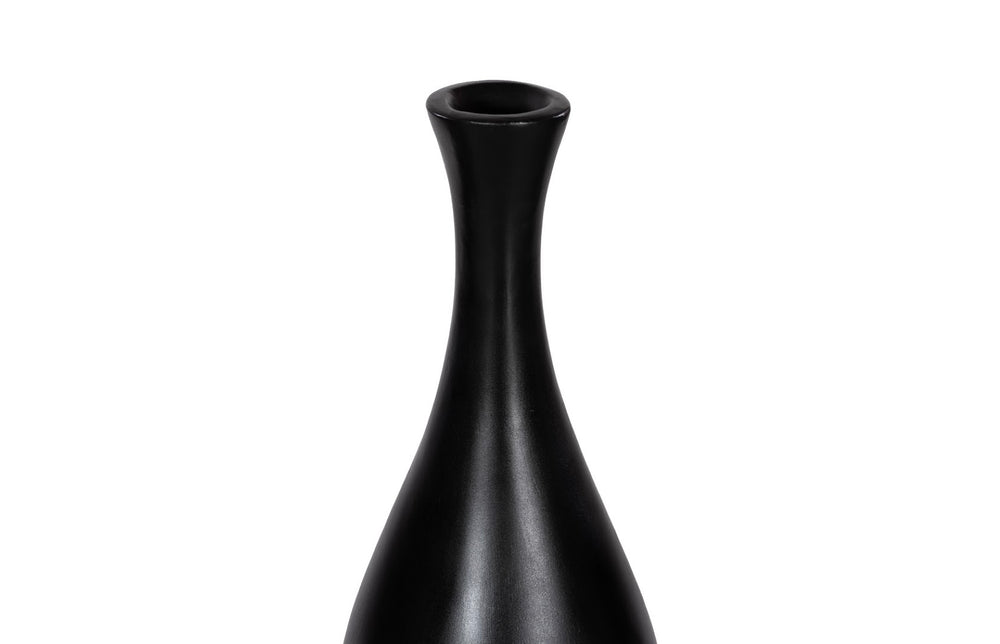 Phillips Collection Trumpet Vase, Small Matte Black – Elegant Sculptural Decor for Fresh Flowers & Stylish Interiors PH117191