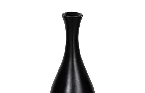 Phillips Collection Trumpet Vase - Elegant Statement Piece For Floral Arrangements And Home Decor Styling Black Resin Ph117191