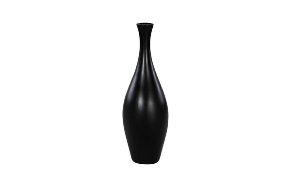Phillips Collection Trumpet Vase - Elegant Statement Piece For Floral Arrangements And Home Decor Styling Black Resin Ph117191