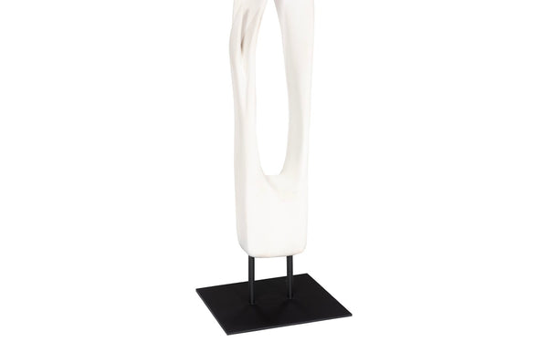 Phillips Collection Cast Faux Bleached Root Sculpture - Artisan Composite Abstract Design For Modern Organic Décor White,Black Resin Ph117195