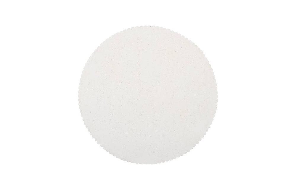 Phillips Collection Groovy Pedestal - Elegant White Stone Display Stand for Plants, Art & Modern Decor Accents PH117196